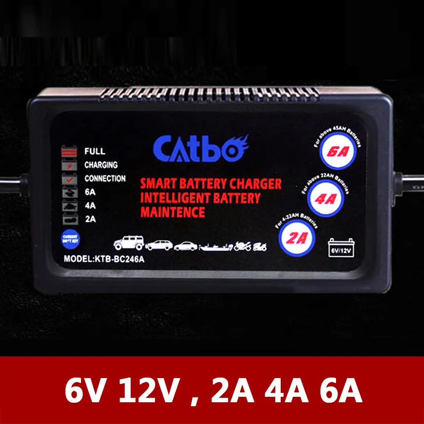 

Full Automatic 6V 12V Electric Baby Buggy Car Motorcycle Bike Battery Charger 2A 4A 6A for Lead Acid AGM GEL Sealed Batteries