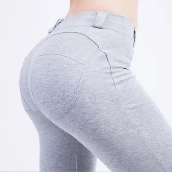 

Women's Fitness Leggings Lift The Hips Stitching Sexy Female Workout Leggings Solid Color Leggings roupa leggin mujer DP11