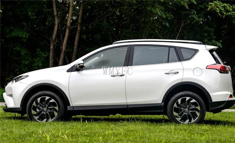 Алюминиевый серебристый рельсы на крышу багажника Аксессуары для Toyota RAV 4 AX40 2013