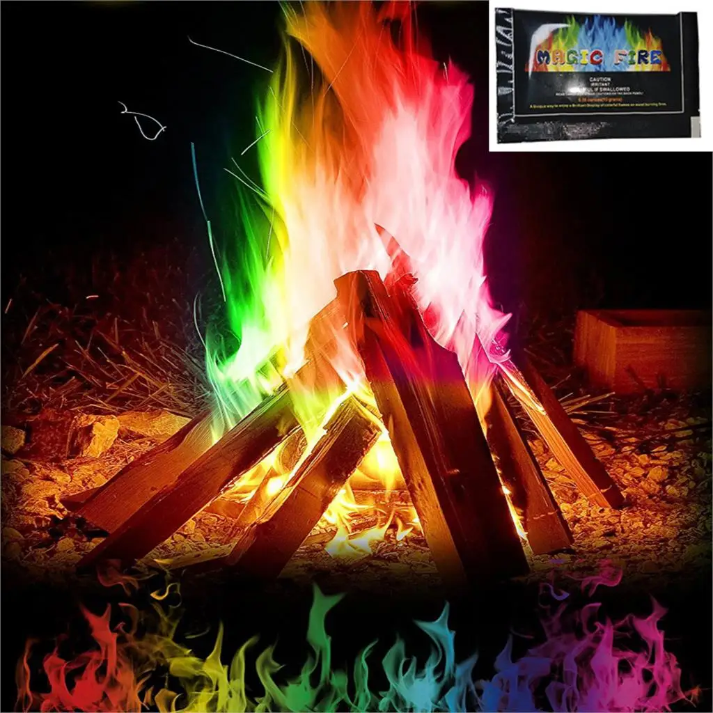 

10g 15g 25g Mystical Fire Magic Tricks Coloured Flames Bonfire Sachets Fireplace Pit Patio Color Toy Magicians Pyrotechnics