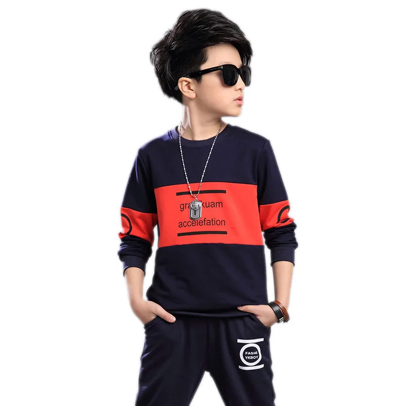 Spring Boys Sports Set Kids Clothing Sets Boy Teenagers Sport Suit