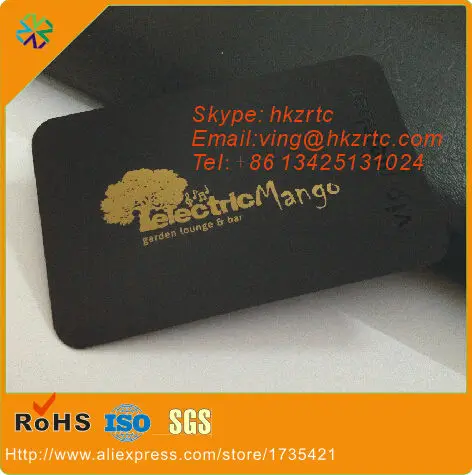 black metal matte card