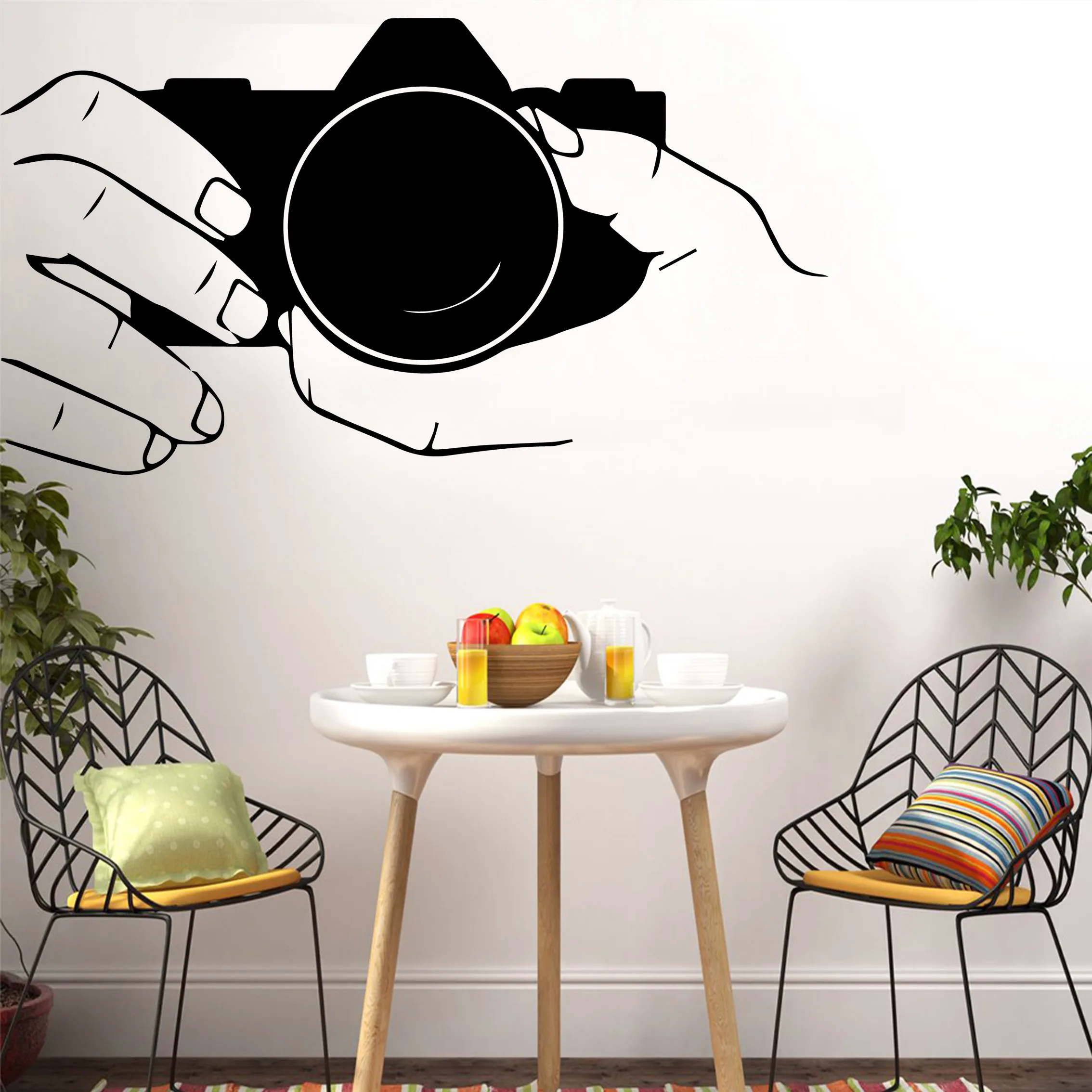 

Colorful camera Wall Sticker Self Adhesive Vinyl Waterproof Wall Art Decal Nursery Kids Room Wall Decor Decal Mural