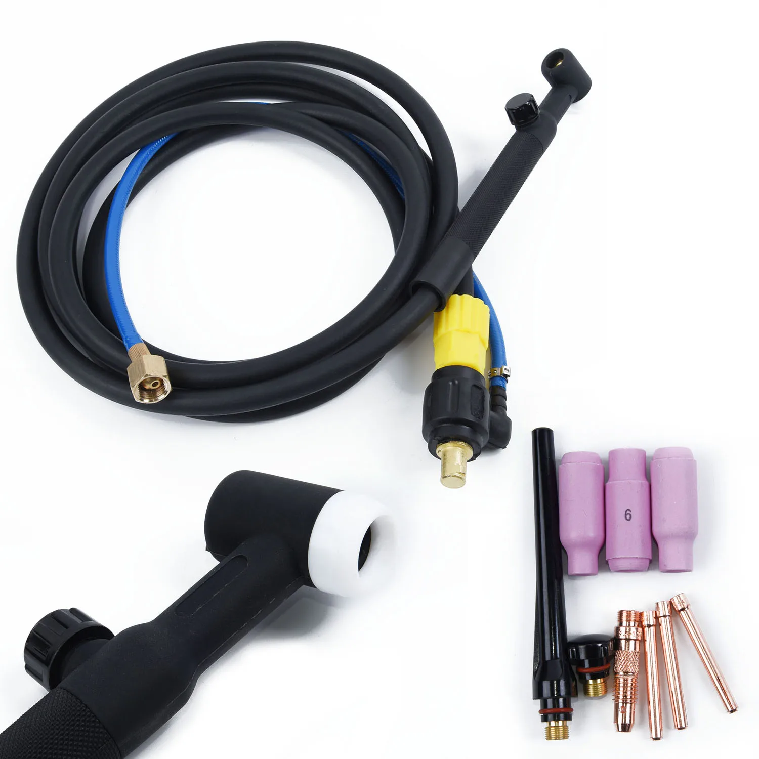 Охлаждаемые аксессуары светильника TIG Kit WP 17V сварочная головка инструмент гибкий газ Valved 35/50 4 м Замена высокого качества