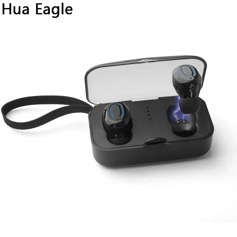 

Hua Eagle TWS 5.0 bluetooth Earphones wireless Earpiece music sports Earphone with microphone bluetooth mobile phone headset