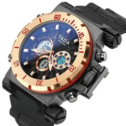 SHOCKSYOU бренд Тада Спорт Военная Униформа часы цифровой кварцевые двойной механизм мужские часы мужской наручные часы Relogio Masculino