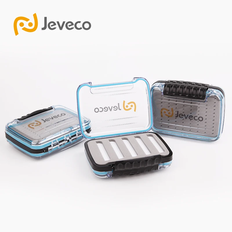 

Jeveco Brand JFB-006, 126*100*45mm Plastic Waterproof Double Side cover, Slit Foam inside, fly Fishing Box, Fishing Tackle Case