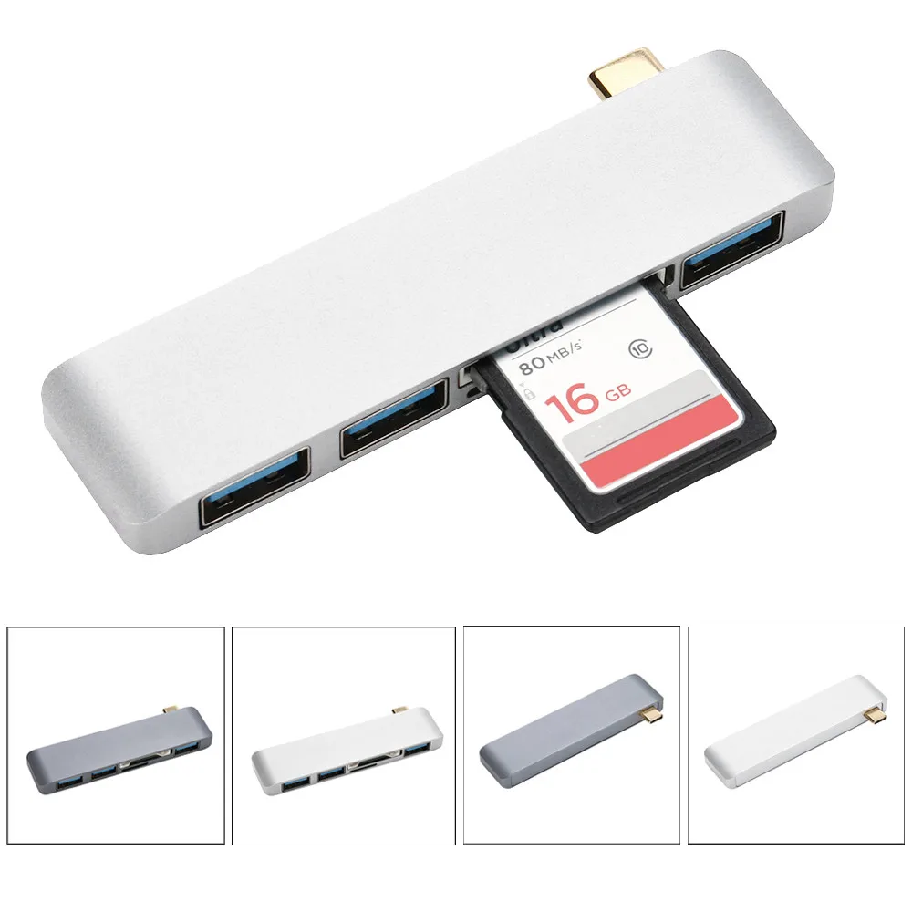 

usb 3.0 card reader adapter Type-C USB 3.0 usb card reader sd 3 in 1 Combo Hub for MacBook Laptop HP Dell Surface Pro z7
