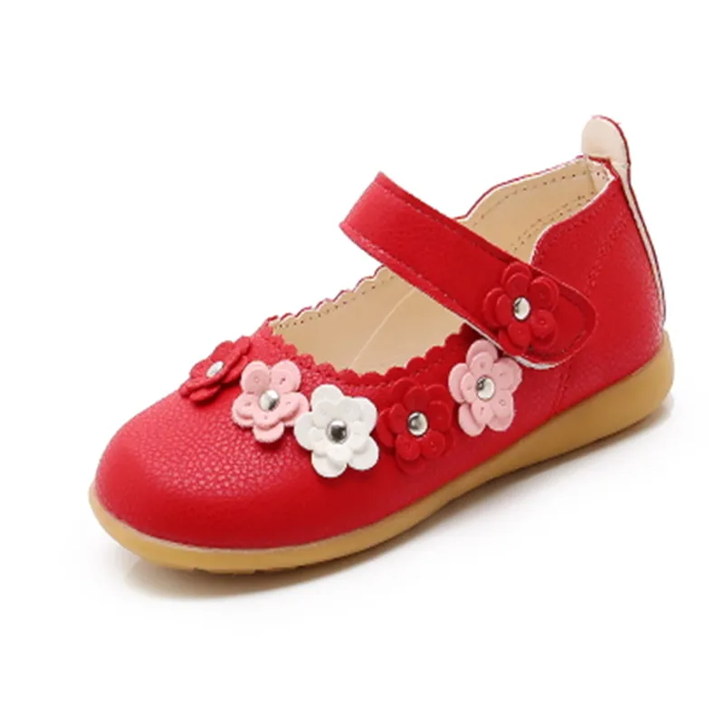 

2018 autumn girls shoes beautiful soft bottom flower princess shoes