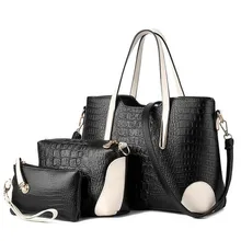 Bolsas grandes para mujer invierno moda mujeres de foto Piece bolso paquete conjunto un hombro bolsas para mujeres Cross Body bolso mujer