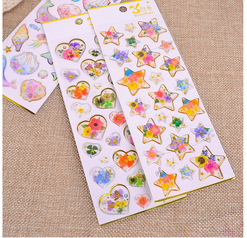 

5sheets/lot Magic Transparent 3D Self- adhesive Epoxy Sticker for Scrapbooking/ DIY Crafts/ Card Making Phone Decoration
