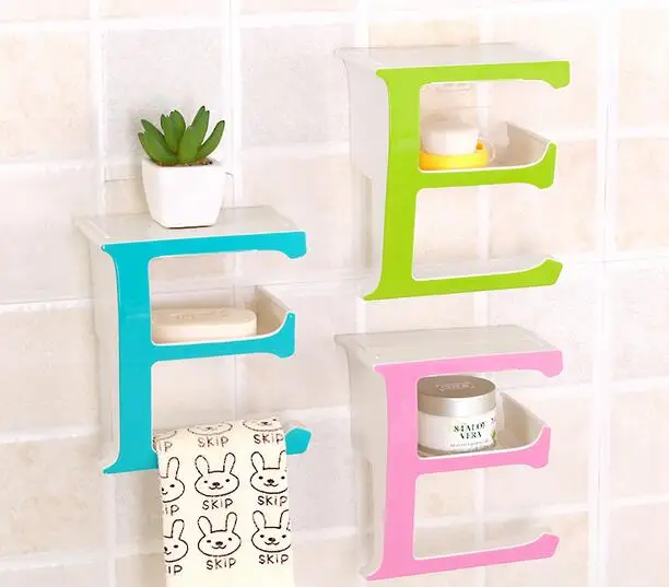 Fashion Soap Box Wall Hanging Shelf Rack Storage Holder E Shape Fashion Soap Box Wall Hanging Shelf Rack Storage Holder E Shape Bathroom Saving Home Bedroom Decoration In Holders Racks