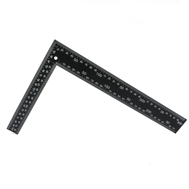 

0-30cm 0-20cm Measuring Range L Shaped Design Square Ruler Black