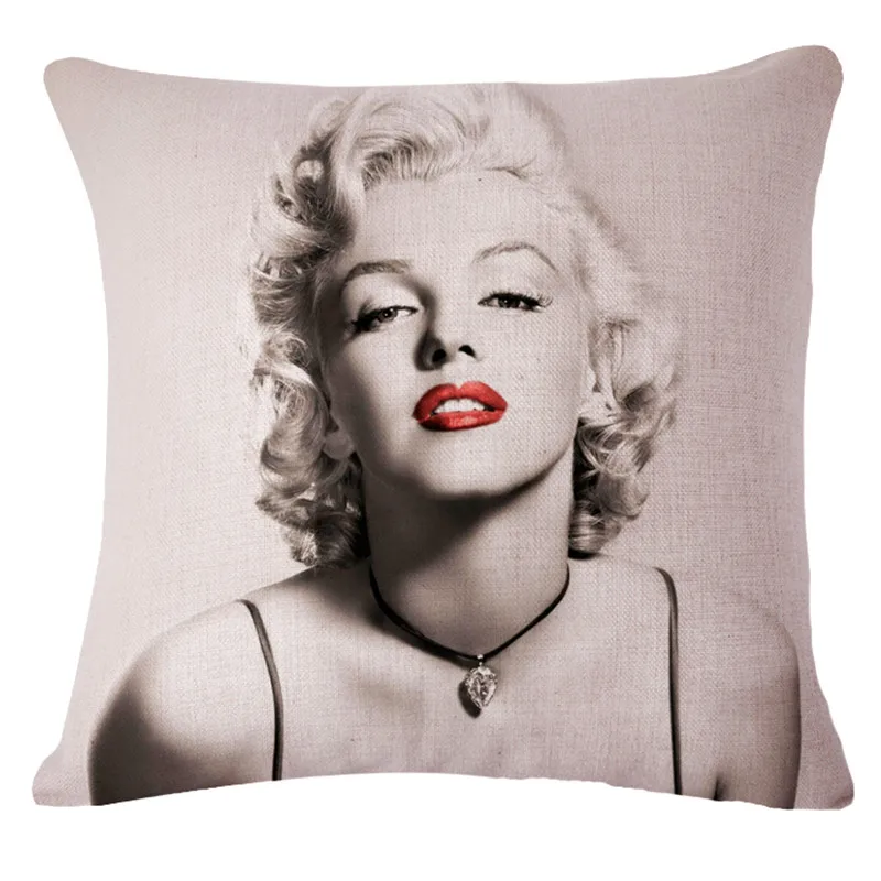 Marilyn Monroe креативное супер качество 17 &quotльняная домашняя декоративная подушка