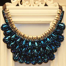 Ретро рубашка с фальшивым воротником короткое ожерелье черный воротник Кнопка кружева украшенный чокер колье подарок дизайн ленты ложный воротник из цепочек