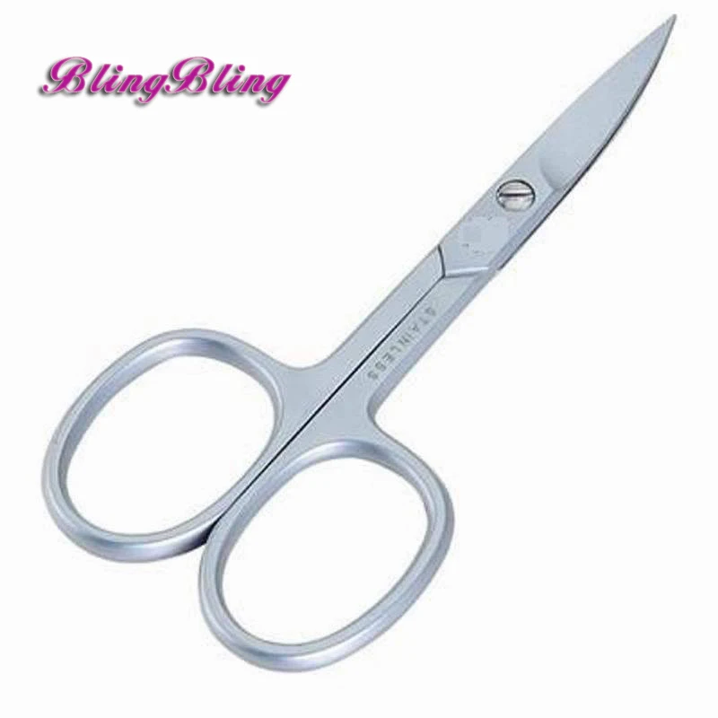

Professional Nail Scissor Manicure For Nails Eyebrow Nose Eyelash Cuticle Scissors Curved Pedicure Makeup Tools