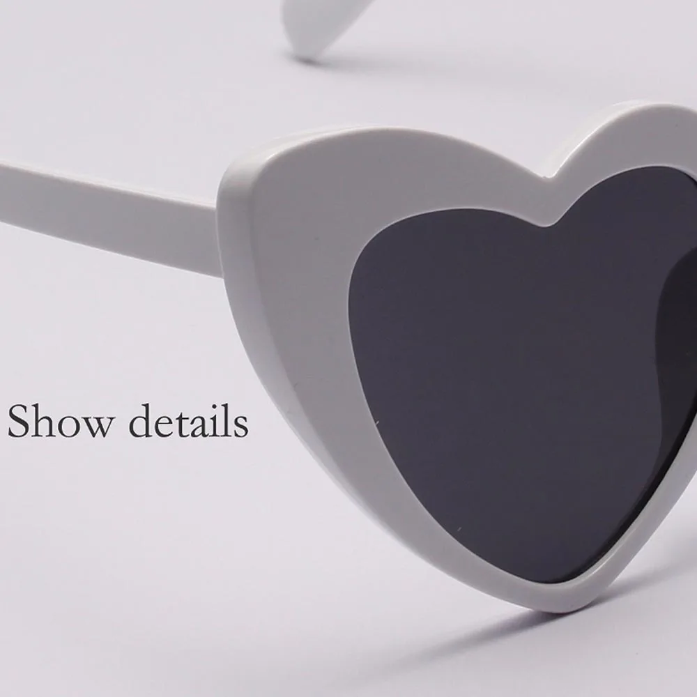 Солнцезащитные очки в форме сердца для женщин, фирменный дизайн, солнцезащитные очки «кошачий глаз», Ретро стиль, любовь, в форме сердца, очки для женщин, для покупок, водительские очки