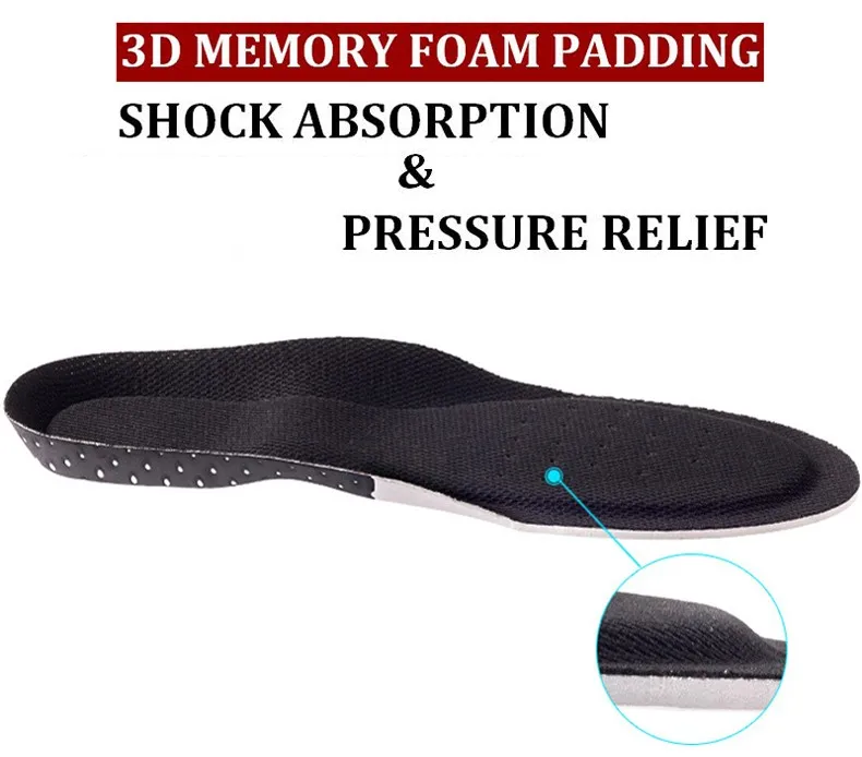 Free Size Unisex Orthotic Arch Support Shoe Pad Sport Running Gel Insoles Insert Cushion for Men Women Running Hiking Sports New (9)