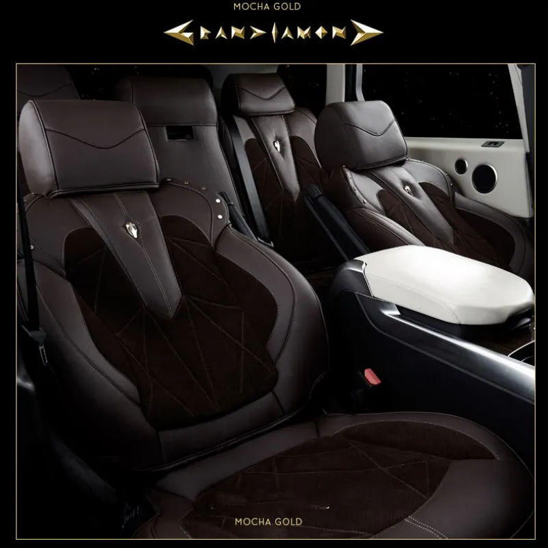 Роскошный классический дизайн, чехлы для автомобильных сидений из натуральной кожи для range rover Sport Velar Evoque, новое открытие для benz bmw, по индивидуальному заказу