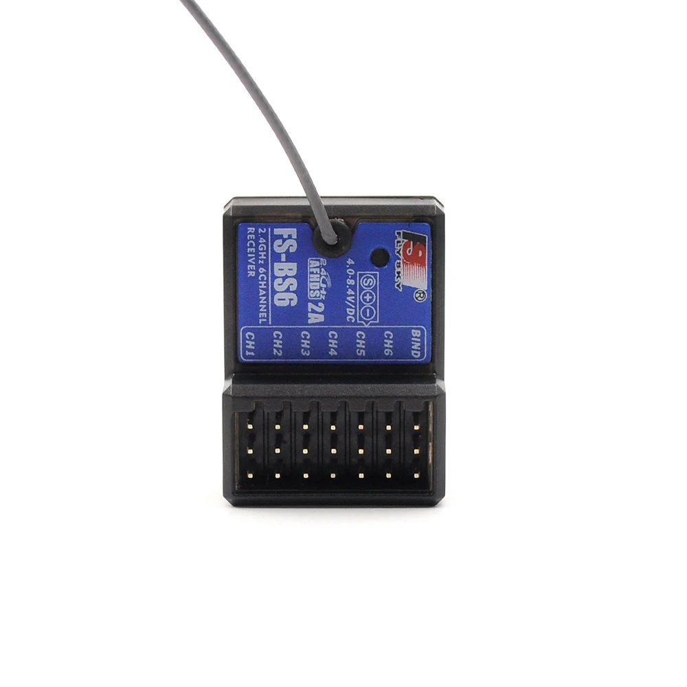 Original FlySky FS-BS6 Receiver 2.4Ghz 6CH AFHDS2 Easy to bind and very fast link-up Parts for FlySky FS-GT5 FS-IT4S Transmitter