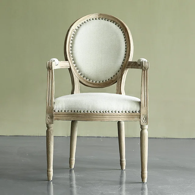 french vintage wood dining chairs imported belgian linen fabric soft