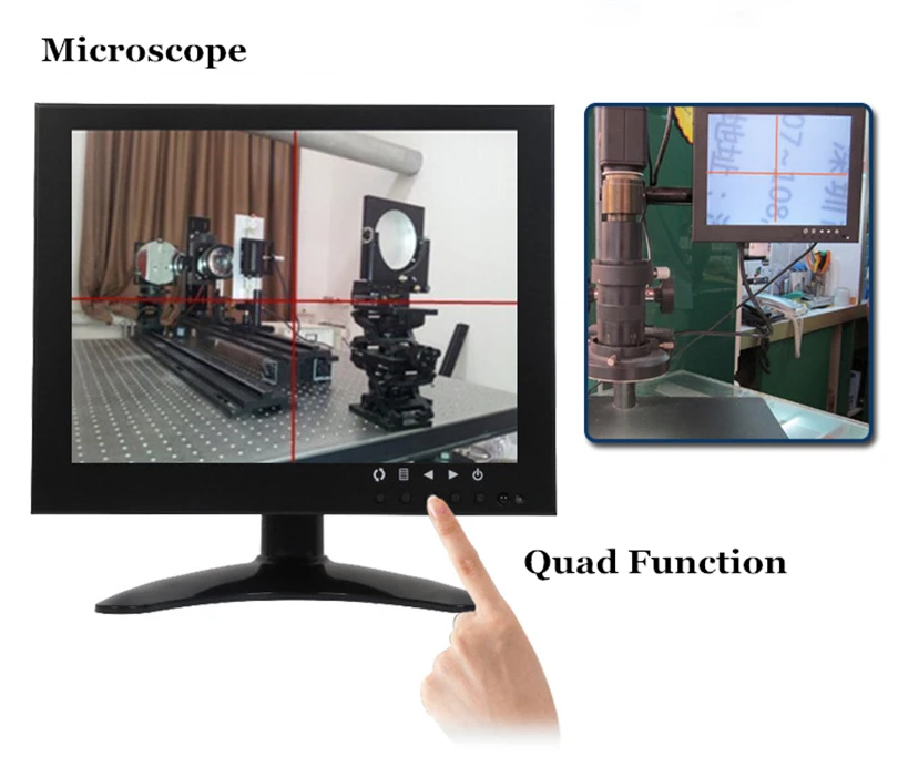 Wearson 8 Inch Metal LCD Monitor Quad BNC VGA AV Input 43 HD With Bracket With VESA Hole for PC CCTV Medical Home Security etc (5)