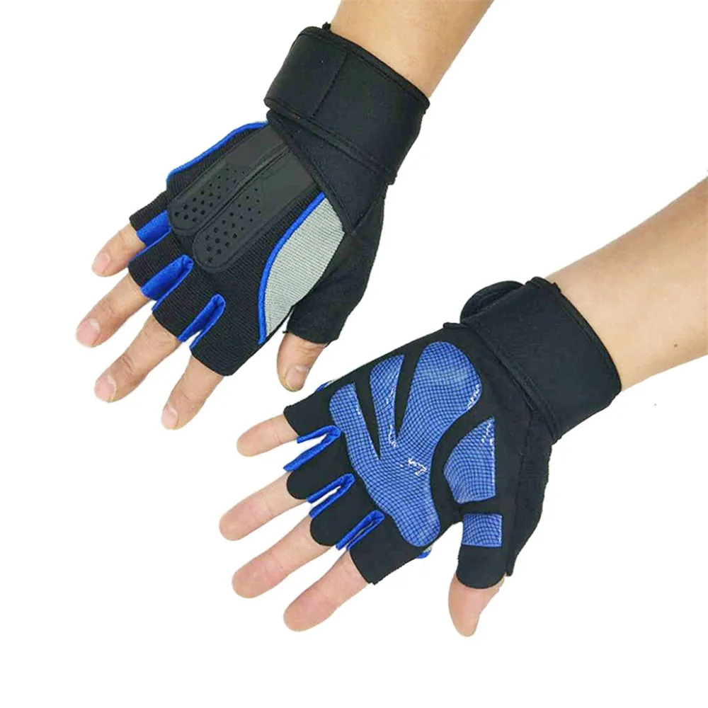 

Fitness Gloves Bracers Professional Half Finger Non-Slip Silicone Gloves Wear in men women cycling