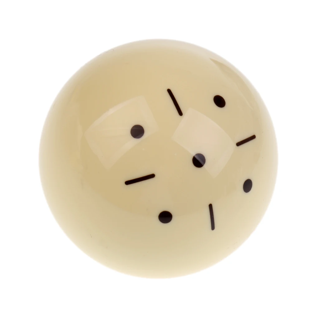 Black Dot Practice Training Billiard Pool Cue Ball Beige Resin Snooker Billiard Accessories 57mm 