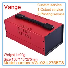 1 шт./партия портативные Чехлы для электроники 150*110*275 мм Железный корпус коробка diy с ABS пластиковыми панелями для оборудования управления