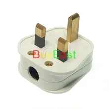 Великобритания, Ирландия, Малайзия, Сингапур, HK плавленый разборный штекер BS1363 13A плавленый белый цвет