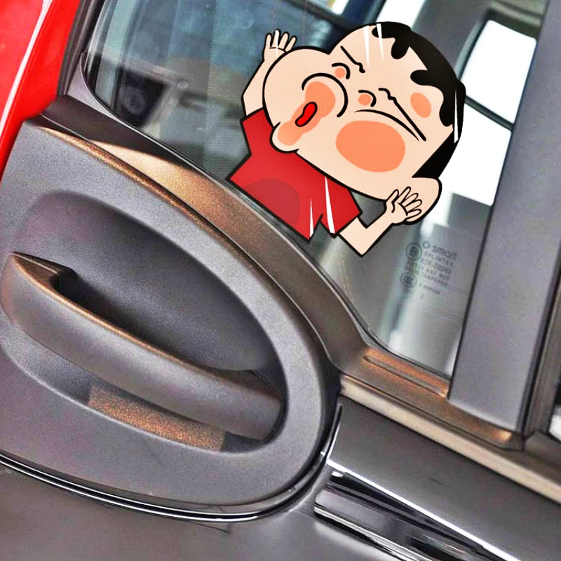 

Etie Car Accessories Cartoon Funny Hit The Glass Sticker Vinyl Decal Decoration for Citroen C5 C4 Picasso Xsara Berlingo Elysee