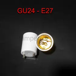Светодиодный лампы адаптер GU24 к E26/E27 гнездо для патрона лампы конвертер