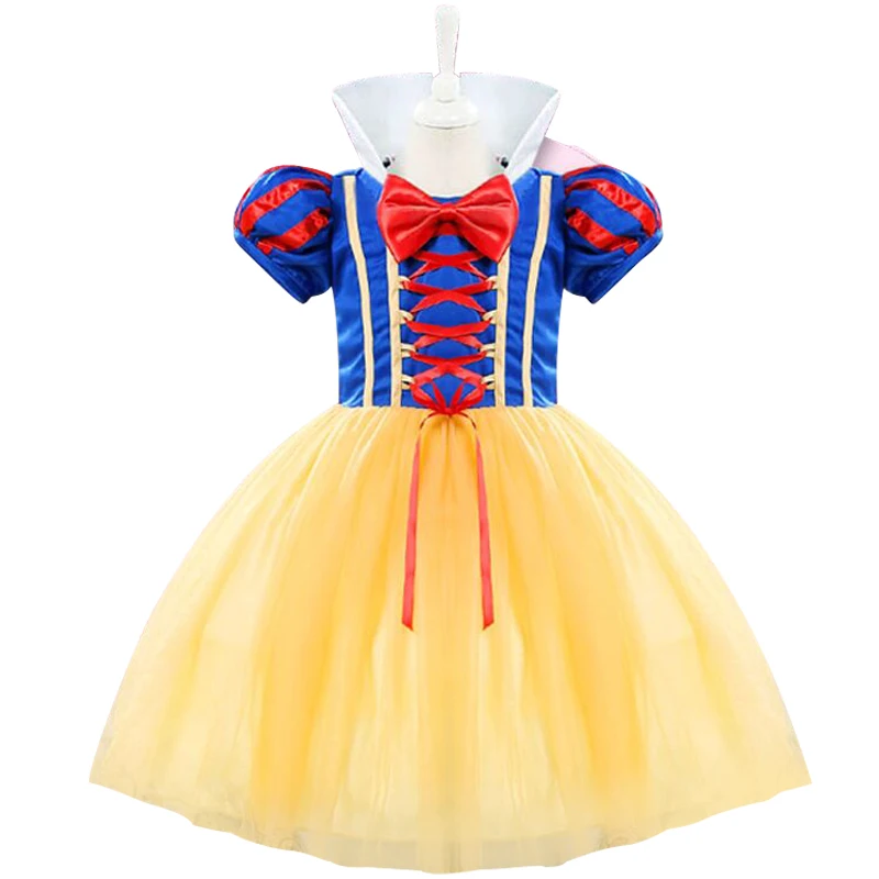 Фантазийный костюм принцессы Белоснежки для девочек комплекты одежды для новорожденного, детский фестиваль Карнавал, праздничная одежда От 1 до 2 лет платье на день рождения для девочек
