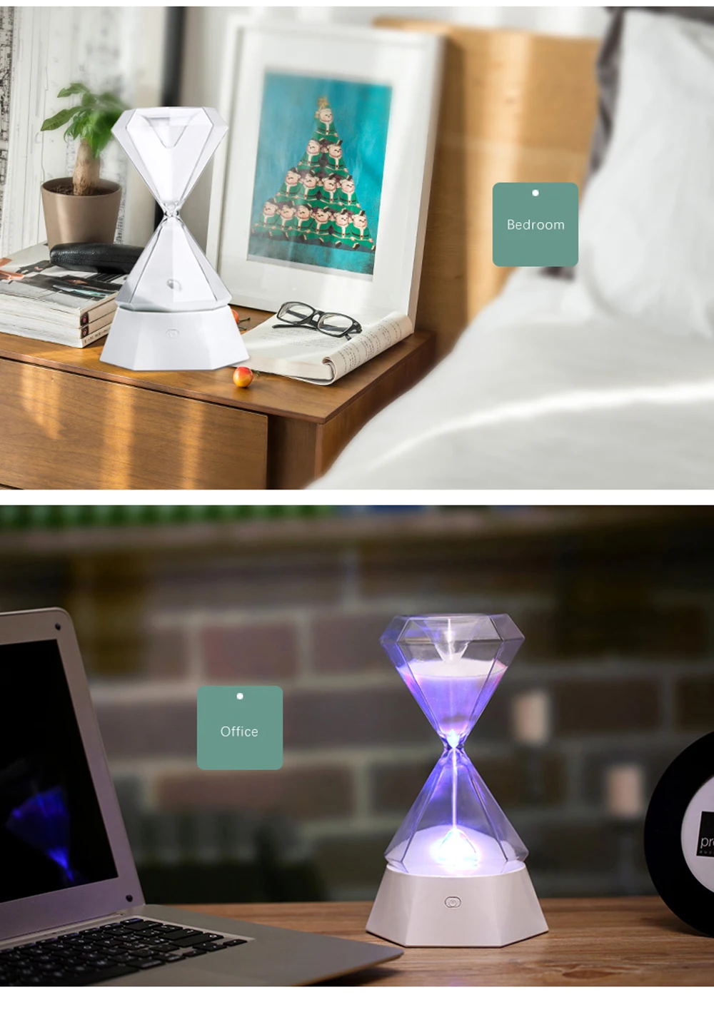 Цветной Ночной свет песочные часы в форме сна свет USB сенсорный 40 H-48 H 460-465 изменение цвета Ночной 620-625 осязаемая лампа 520-525