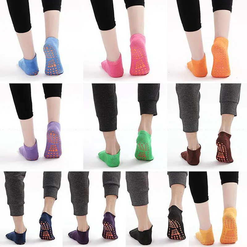 1 Pair Yoga Socks Women Terry Backless Cotton Non-slip Pilates Socks Wholesale Invisible Silicone Socks