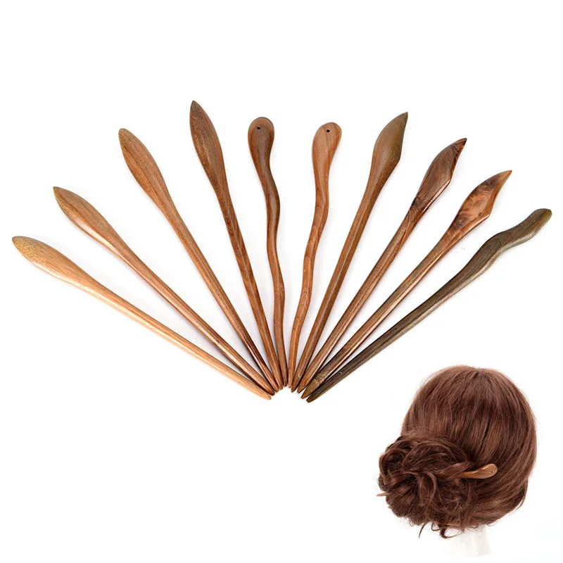 Diy Design Ebony Hairwear Wooden Hair Accessories Wedding Manual Headdress Lady