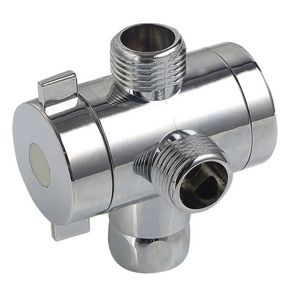 

Bathroom G1/2" Shower Diverter Tap 3-way M/F Adapter Splitter 1Pcs