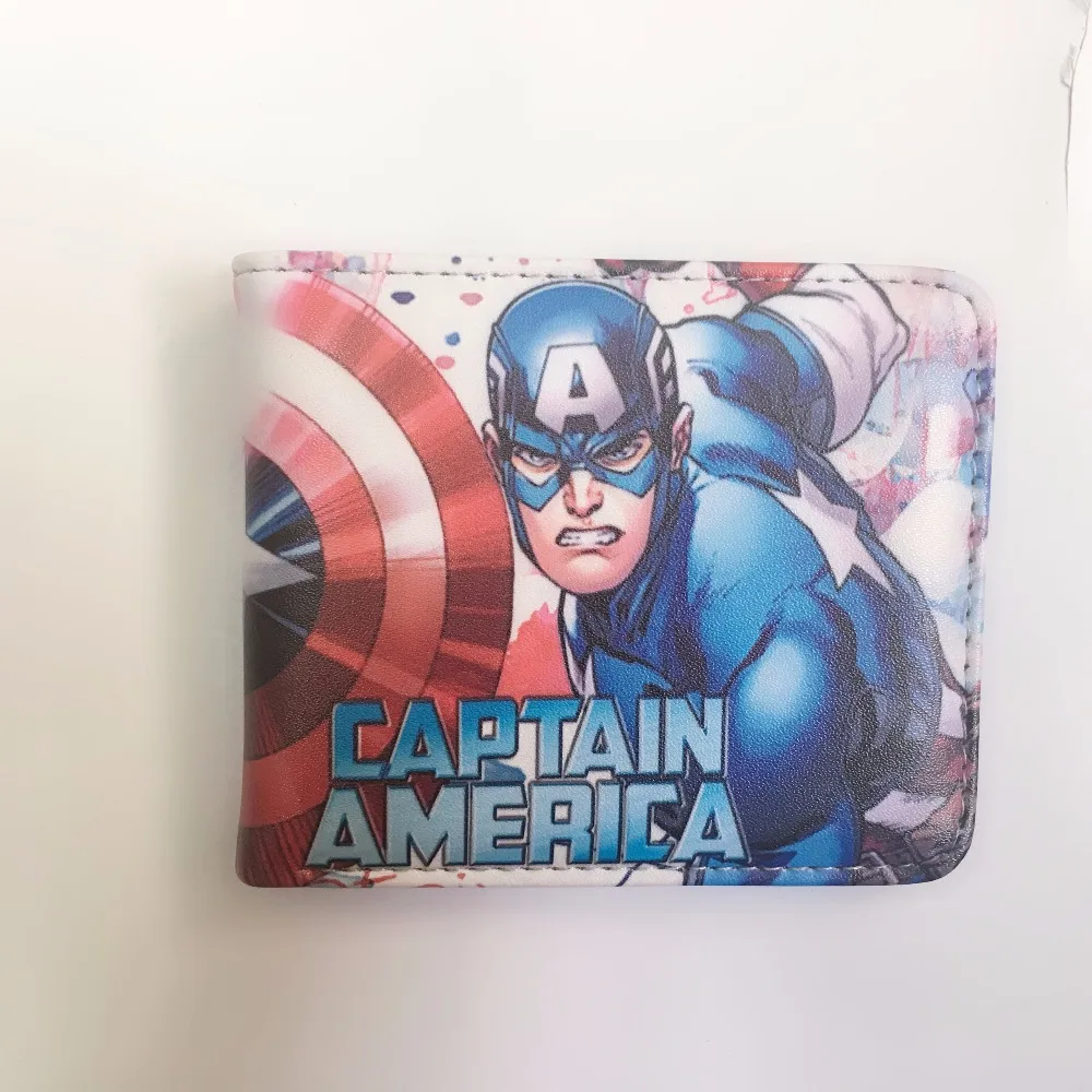 Комиксы DC Marvel Мстители Капитан Америка бумажник мужской Женский ПВХ серии сумки