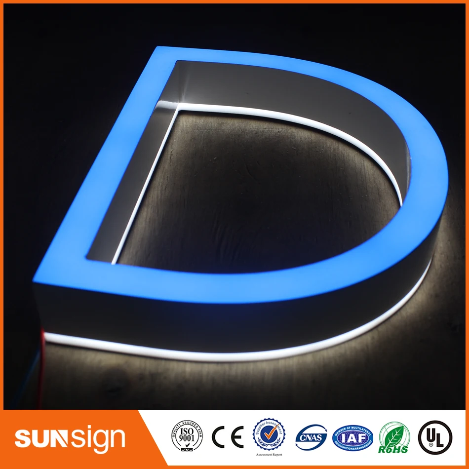 Пользовательские 3D акриловые светодиодные буквы знак открытый индивидуальные рекламы Бизнес открытым знак