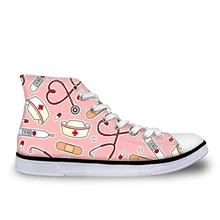 THIKIN/Модная обувь с высоким берцем; Лидер продаж года; Вулканизированная обувь для женщин; спортивная обувь для кормящих медведей; обувь на плоской подошве со шнуровкой для девочек