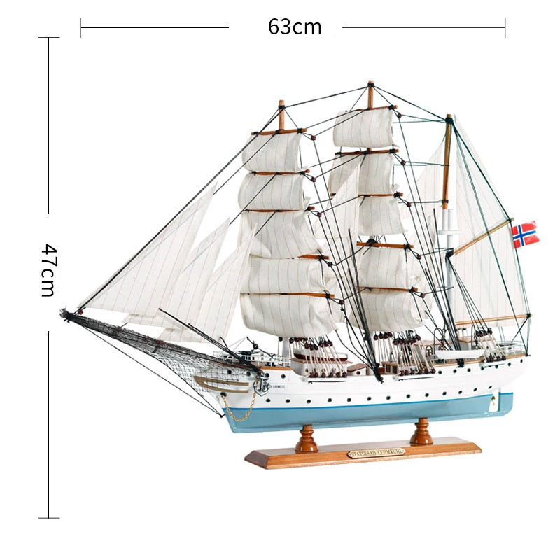 Средиземноморская Парусная модель украшения, деревянная лодка, украшенная деревянной лодкой, ручная модель, Европейский подарок, аксессуары для рукоделия
