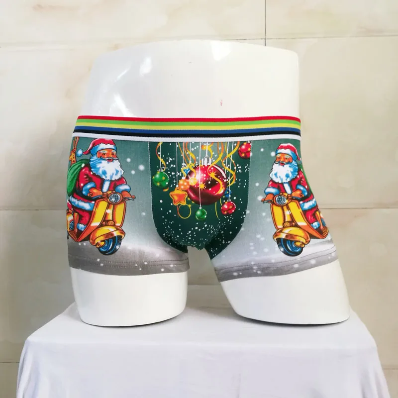 Cartoon Printed Underwear boys underwear Christmas Santa Claus USA