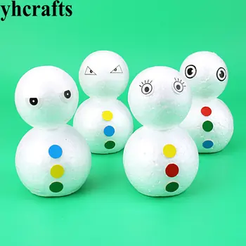 

10PCS/LOT,polystyrene snowman,Foam ball,Craft material,Wedding ornament,Doll head.DIY accessories,Early educational toys.
