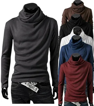 

Fashion pile collar design bottoming shirt