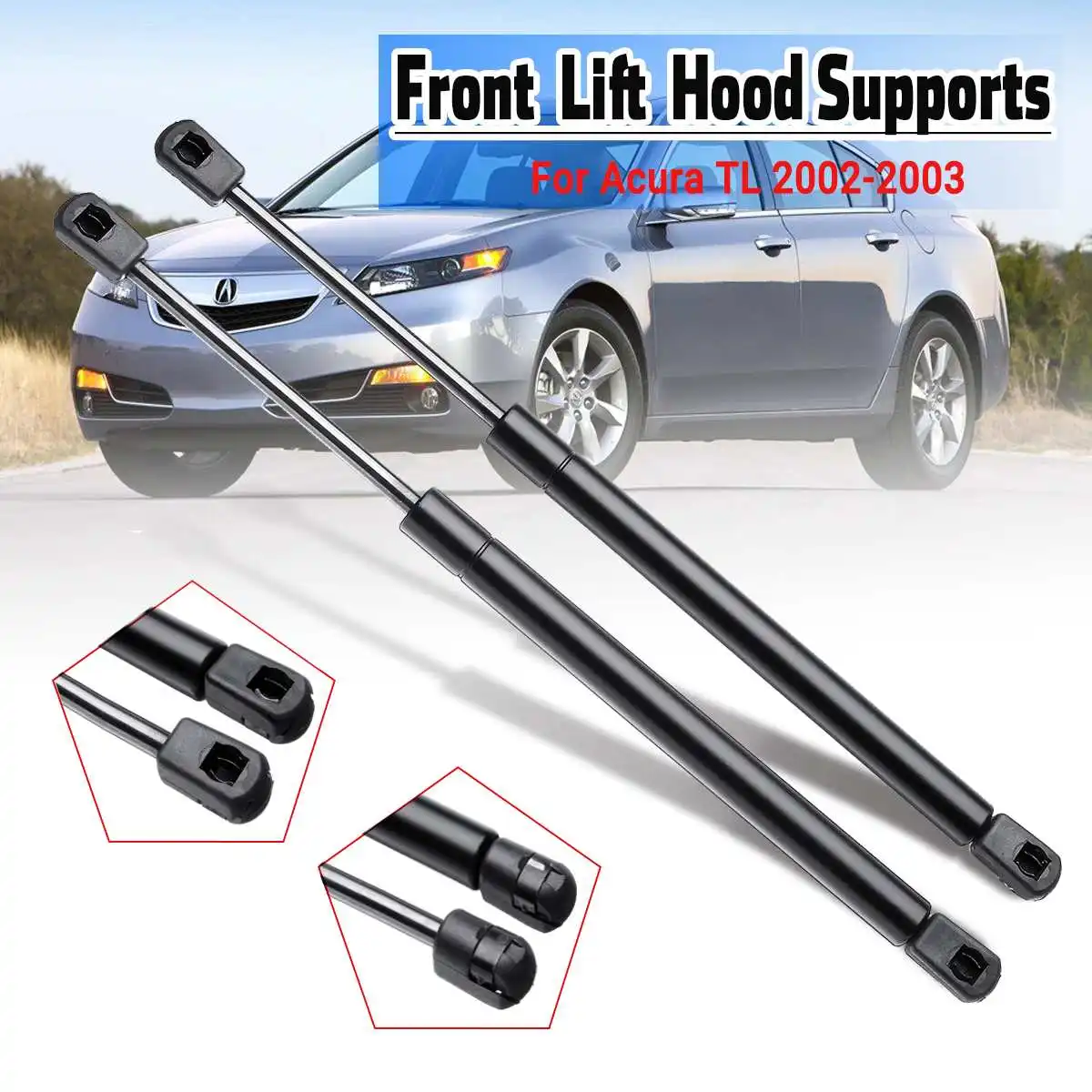 

2XCar Front Engine Cover Hood Shock Lift Struts Sturt Bar Support Arm Gas Spring For Acura TL Base Type-S Sedan 2002 2003