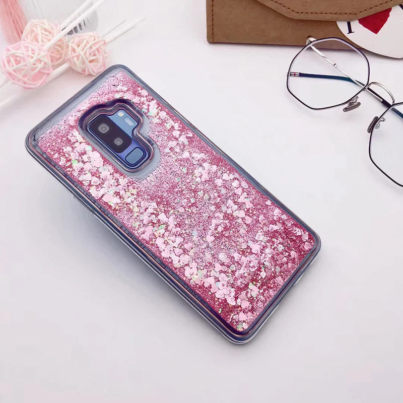 for Samsung Galaxy S9 case Back cover Bling Glitter Dynamic Quicksand Liquid Case for samsung S9 plus cover Galaxy S9 coque (9)