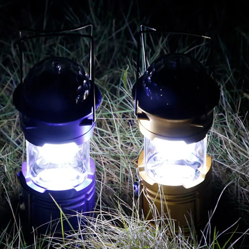 

Solar LED Lantern Light Rechargeable Outdoor Camping Flashlight Torch Stage Disco Lamp MAL999