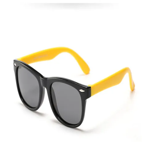 Детские поляризованные лёгкие солнечные очки с футляром для маленьких мальчиков и девочек TR90 силиконовый предохранительный солнцезащитные очки подарок для детей Детские UV400 - Цвет линз: X60-16