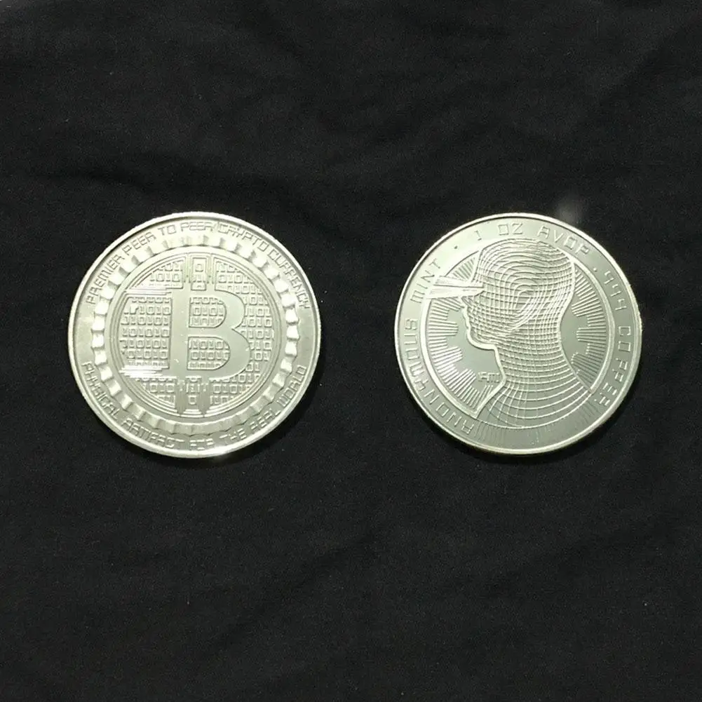 Golden Silver Plated Bitcoin Coin Super BrainCollectible Gift Casasc Commemorative Coin Game Promotional Commemorative Coin Golden Silver Plated Bitcoin Coin Super BrainCollectible Gift Casasc Commemorative Coin Game Promotional Commemorative Coin