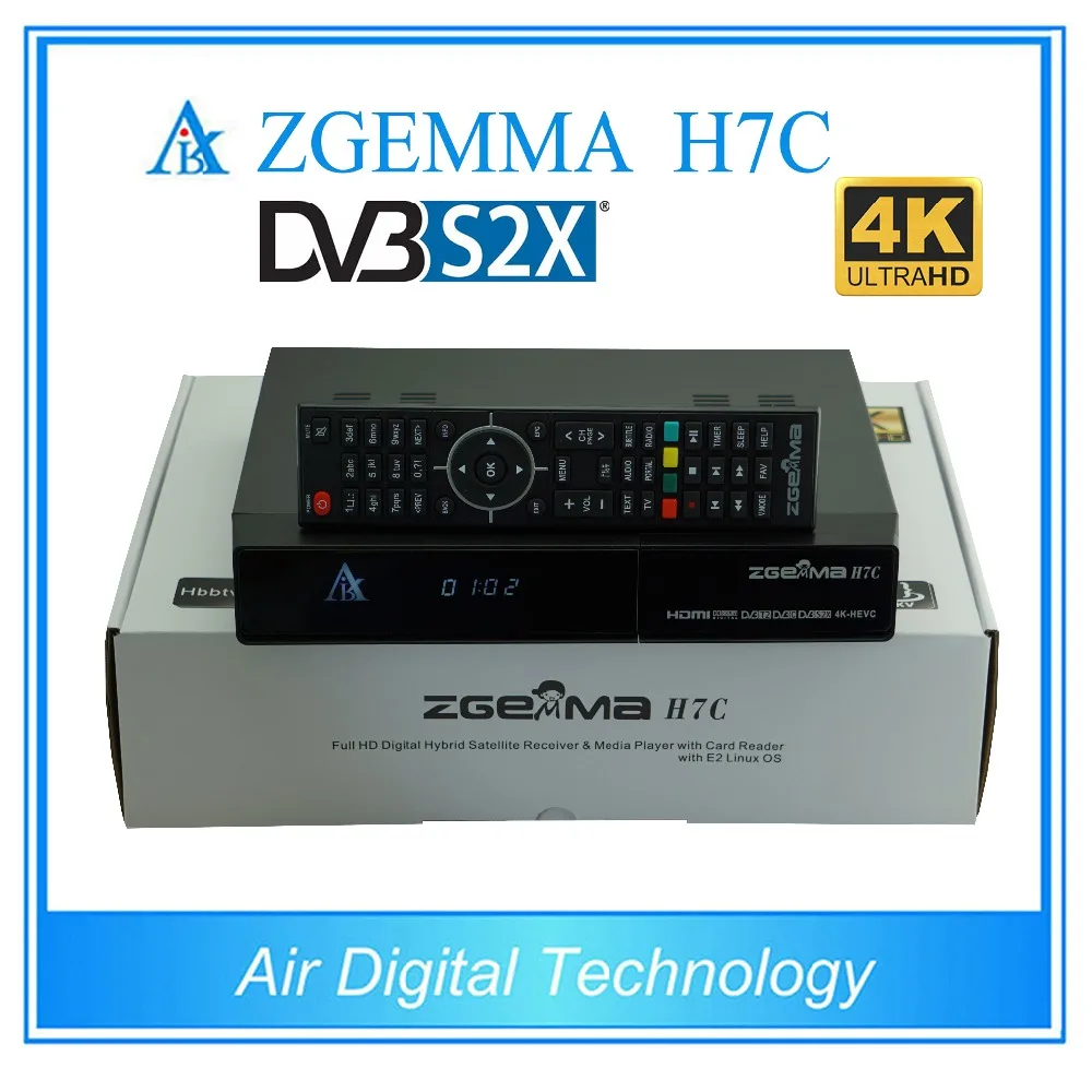 10 шт./партия zgemma h7c 4k ultra hd ТВ декодер dvb s2x/s2+ двойной dvb t2 и dvb c поддержка многопотокового